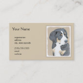 Bernese Mountain Dog Puppy Painting - Originele Ku Visitekaartje (Voorkant)