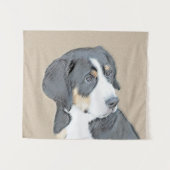 Bernese Mountain Dog Puppy Painting - Originele Ku Wandkleed (Voorkant (horizontaal))