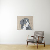 Bernese Mountain Dog Puppy Painting - Originele Ku Wandkleed (In Situ (horizontaal))