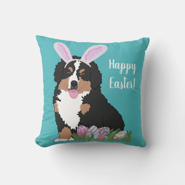  Bernese Mountain Dog Puppy PasPasen Kussen (Voorkant)