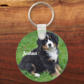Bernese Mountain Dog Puppy Photo Sleutelhanger (Voorkant)