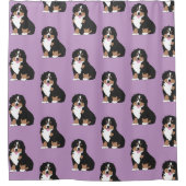 Bernese Mountain Dog Puppy Shower Curtain Douchegordijn (Voorkant)