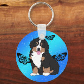 Bernese Mountain Dog Puppy Sleutelhanger (Voorkant)