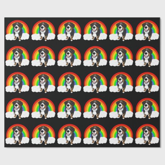 Bernese Mountain Dog Rainbow Cadeaupapier (Vlak)