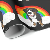 Bernese Mountain Dog Rainbow Cadeaupapier (Rol Hoek)