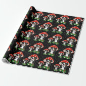 Bernese Mountain Dog Red Mushroom Pet Cadeaupapier (Uitgerold)