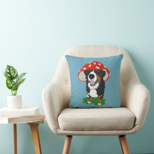 Bernese Mountain Dog Red Mushroom Pet Kussen