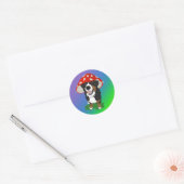 Bernese Mountain Dog Red Mushroom Pet Ronde Sticker (Envelop)