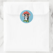 Bernese Mountain Dog Red Mushroom Pet Ronde Sticker (Tas)