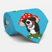 Bernese Mountain Dog Red Mushroom Pet Stropdas (Opgerold)