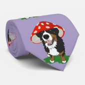 Bernese Mountain Dog Red Mushroom Pet Stropdas (Opgerold)