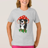 Bernese Mountain Dog Red Mushroom Pet T-shirt (Voorkant)