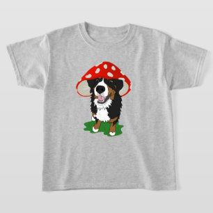 Bernese Mountain Dog Red Mushroom Pet T-shirt