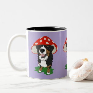 Bernese Mountain Dog Red Mushroom Pet Tweekleurige Koffiemok