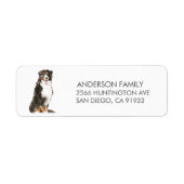 Bernese Mountain Dog Return-adreslabel Etiket (Voorkant)