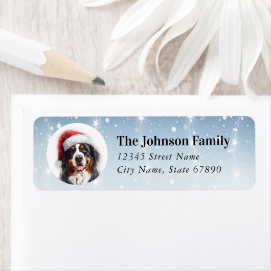 Bernese Mountain Dog Return-adreslabels Etiket (Insitu)