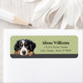 Bernese Mountain Dog Return-adreslabels Etiket (Insitu)