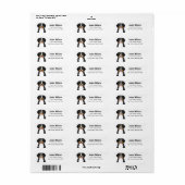 Bernese Mountain Dog Return-adreslabels Etiket (Full Sheet)