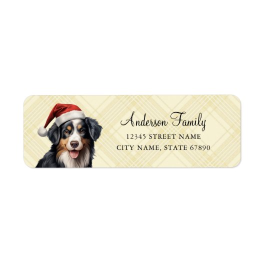 Bernese Mountain Dog Return-adreslabels Etiket (Voorkant)