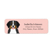 Bernese Mountain Dog Return-adreslabels Etiket (Voorkant)