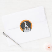 Bernese Mountain Dog Ronde Sticker (Envelop)