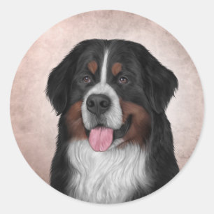 Bernese Mountain Dog Ronde Sticker