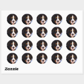 Bernese Mountain Dog Ronde Sticker (Vel)