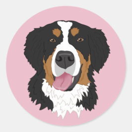 Bernese Mountain Dog Ronde Sticker