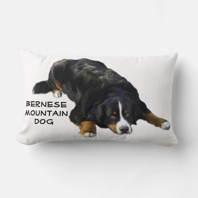 Bernese Mountain Dog Rug Pose Pillow Kussen (Voorkant)