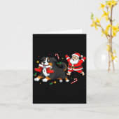 Bernese Mountain Dog Santa Claus Boots Christmas W Kaart (Gele Bloem)