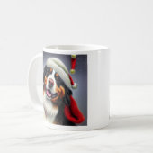 Bernese Mountain Dog, Santa, kerstkoffie Mok (Voorkant links)