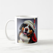 Bernese Mountain Dog, Santa, kerstkoffie Mok (Links)