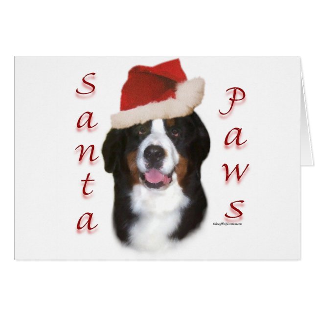 Bernese Mountain Dog Santa Paws (Voorkant Horizontaal)