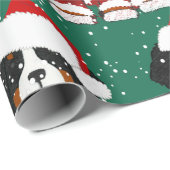 Bernese Mountain Dog Santa Paws Cadeaupapier (Rol Hoek)