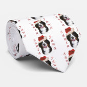 Bernese Mountain Dog Santa Paws Stropdas (Opgerold)