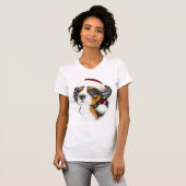 Bernese Mountain Dog Santa Pup T-shirt (Voorkant volledig)