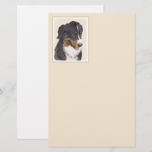 Bernese Mountain Dog-schilderij - Original Dog Art (Voorkant / Achterkant)