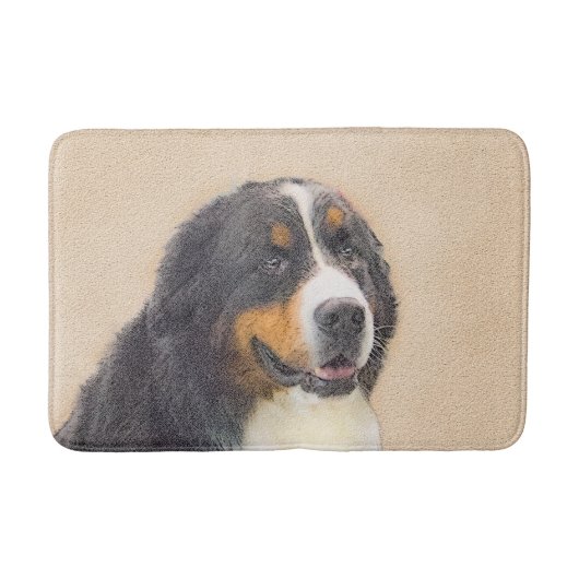 Bernese Mountain Dog-schilderij - Original Dog Art Badmat (Voorkant)