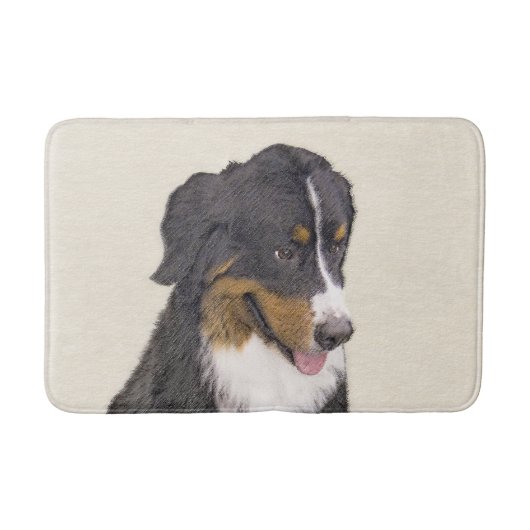 Bernese Mountain Dog-schilderij - Original Dog Art Badmat (Voorkant)