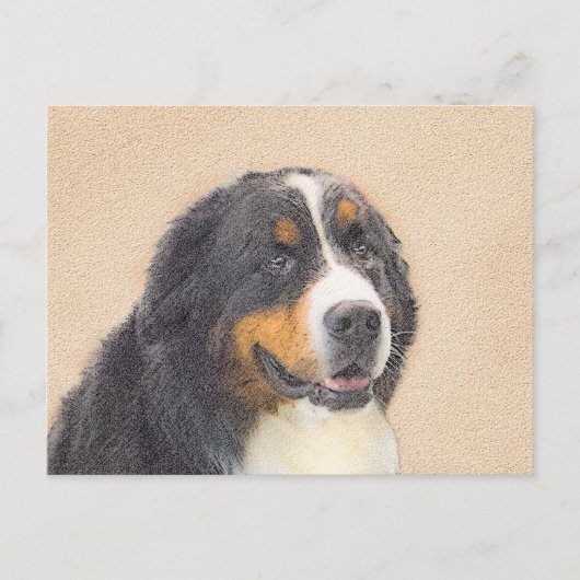 Bernese Mountain Dog-schilderij - Original Dog Art Briefkaart (Voorkant)