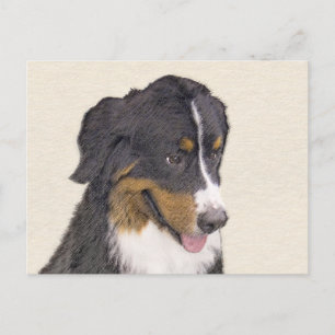 Bernese Mountain Dog-schilderij - Original Dog Art Briefkaart