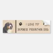 Bernese Mountain Dog-schilderij - Original Dog Art Bumpersticker (Voorkant)