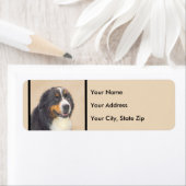 Bernese Mountain Dog-schilderij - Original Dog Art Etiket (Insitu)