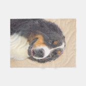 Bernese Mountain Dog-schilderij - Original Dog Art Fleece Deken (Voorkant (Horizontaal))