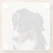 Bernese Mountain Dog-schilderij - Original Dog Art Glazen Onderzetter (Achterkant)