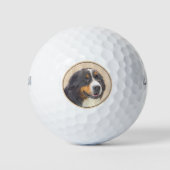 Bernese Mountain Dog-schilderij - Original Dog Art Golfballen (Voorkant)