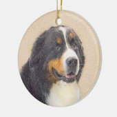 Bernese Mountain Dog-schilderij - Original Dog Art Keramisch Ornament (Links)