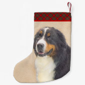 Bernese Mountain Dog-schilderij - Original Dog Art Kleine Kerstsok (Achterkant)
