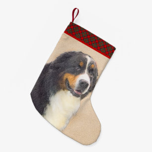 Bernese Mountain Dog-schilderij - Original Dog Art Kleine Kerstsok