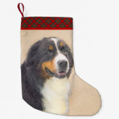 Bernese Mountain Dog-schilderij - Original Dog Art Kleine Kerstsok (Voorkant)